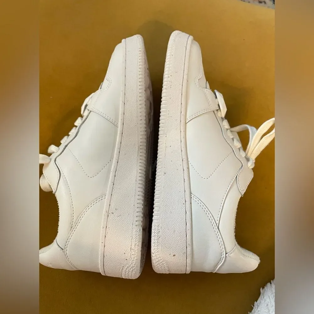 kate spade Bolt Gem Leather Sneakers White Size 8